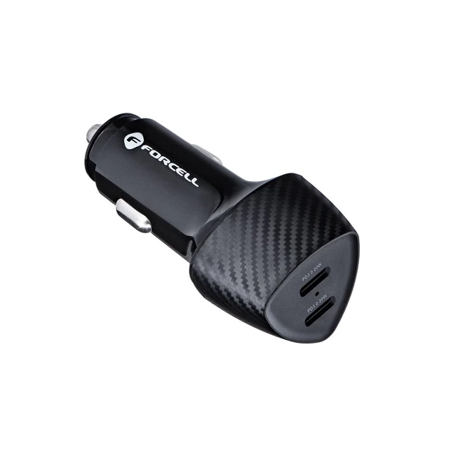 Автомобильное зарядное устройство Forcell F-Energy Carbon 2 x USB C QC3.0 PD 3A 40W Black (5903396133787) - изображение 6
