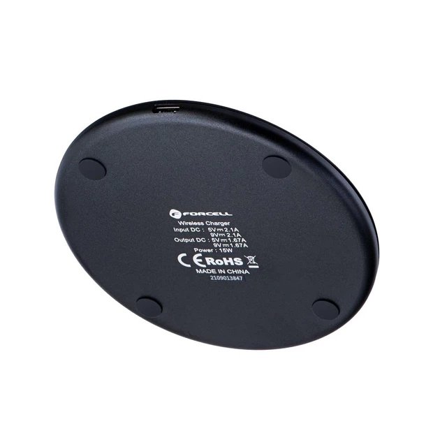 Беспроводная зарядка Forcell F-Energy Qi QC 15W + кабель USB-C to USB-A Black (5903396060458) - изображение 11