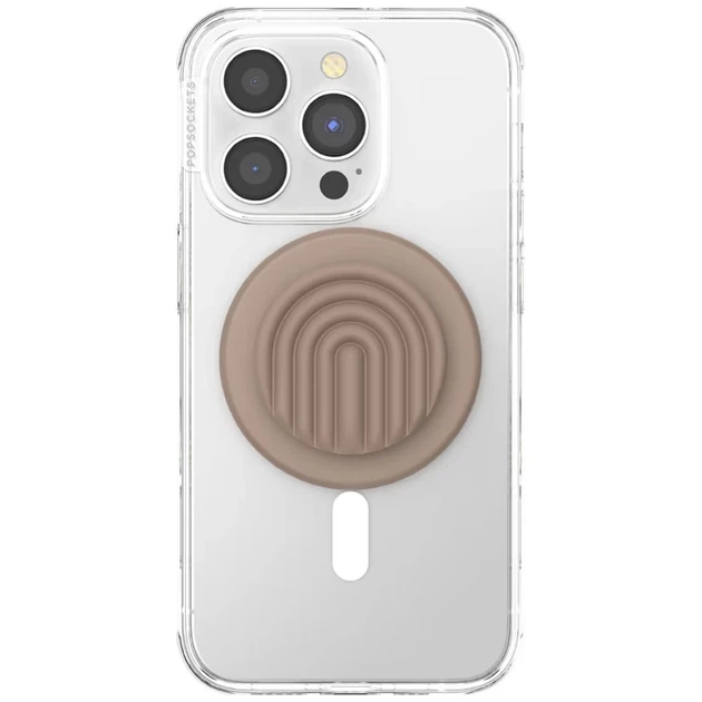 Держатель Popsockets MagSafe Round PopOut Latte Curves Beige with MagSafe (807320) - Фото 5 Держатель Popsockets MagSafe Round PopOut Latte Curves Beige with MagSafe (807320) - изображение 5