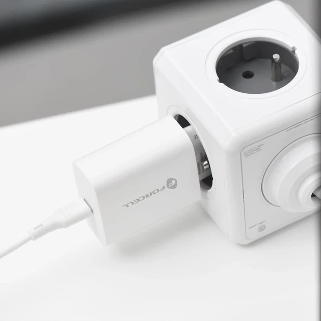 Сетевое зарядное устройство Forcell F-Energy USB C QC4.0 PD 3A 25W + кабель USB C to USB C White (5903396108099) - изображение 10