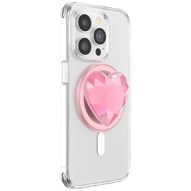 Держатель PopSockets Crystal Heart Grip Pink (702781) - Фото 5 Держатель PopSockets Crystal Heart Grip Pink (702781) - изображение 5