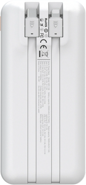 УМБ Wozinsky WFC-15W 20000mAh 22.5W White (5907769388064) - зображення 4