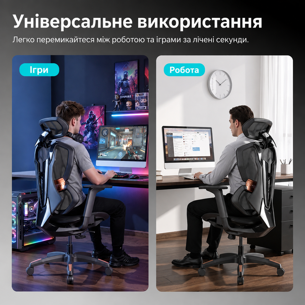 Кресло офисное AGN AGN09-8 Mesh 4 класс Black-Orange - изображение 10