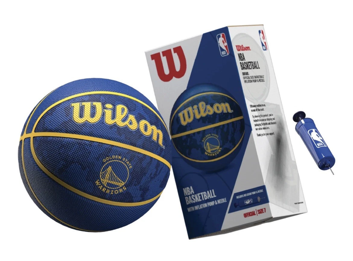 М'яч баскетбольний в подарунковій коробці + насос Wilson NBA TEAM TIEDYE BSKT GS WARRIORS size 7 - Фото 1 М'яч баскетбольний в подарунковій коробці + насос Wilson NBA TEAM TIEDYE BSKT GS WARRIORS size 7 - зображення 1