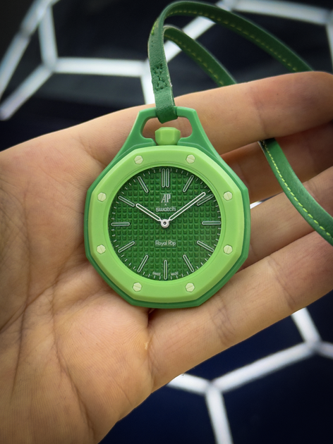 Наручные часы в стиле Audemars Piguet Swatch Royal Pop механика Зеленые - изображение 2