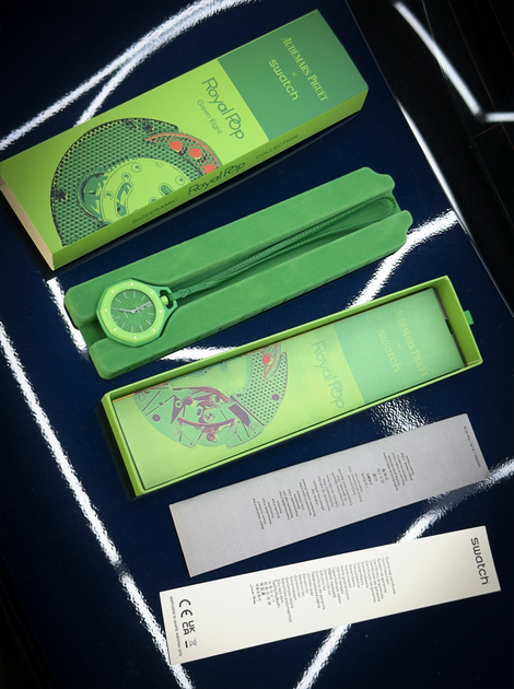 Наручные часы в стиле Audemars Piguet Swatch Royal Pop механика Зеленые - изображение 5