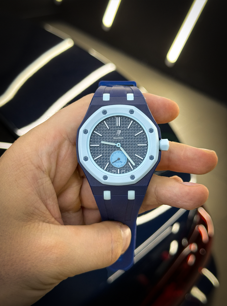 Наручные часы в стиле Audemars Piguet Swatch Royal Pop механика Синие - изображение 4
