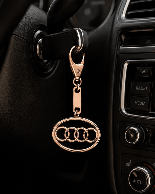 Брелок из желтого золота Audi (Ауди) (з9004) - изображение 4