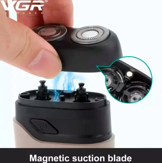 Электробритва VGR V-345 Grey роторная для влажного и сухого бритья с USB зарядкой и водонепроницаемым корпусом - изображение 4
