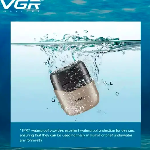 Электробритва VGR V-345 Grey роторная для влажного и сухого бритья с USB зарядкой и водонепроницаемым корпусом - изображение 5