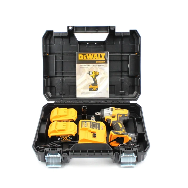 Акумуляторний ударний гайковерт для демонтажу DeWalt DCF922D2T (36V, 5AH) - Фото 2 Акумуляторний ударний гайковерт для демонтажу DeWalt DCF922D2T (36V, 5AH) - изображение 2