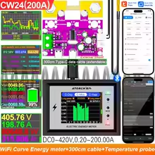 Умный тестер аккумулятора Tuya Wi-Fi 0-420 В 200A с цифровым дисплеем и шунтом для LiFePO4, Li-Ion и свинцово-кислотных АКБ - изображение 5