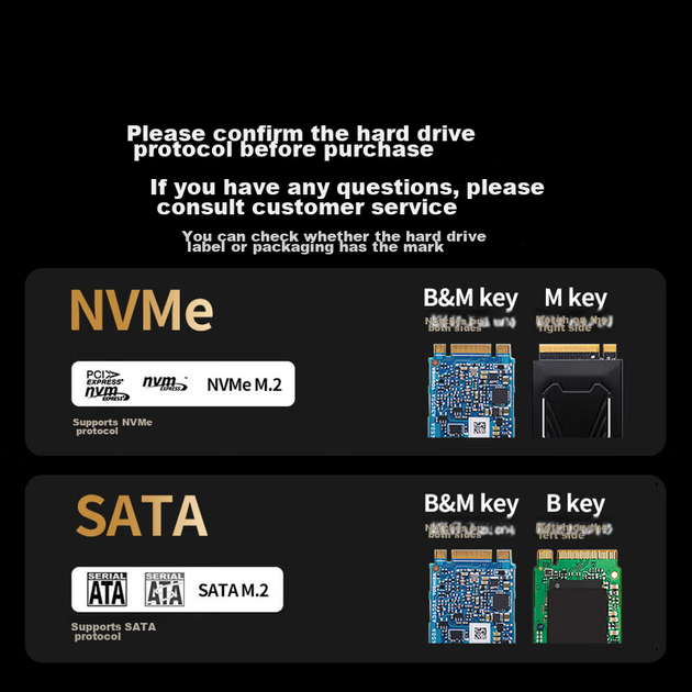 Корпус для внешнего SSD-накопителя Acasis M.2 NVMe/SATA с двумя протоколами USB 3.2 Gen2 20 Гбит/с, совместимый с Thunderbolt, для Apple iPhone 17. - изображение 4