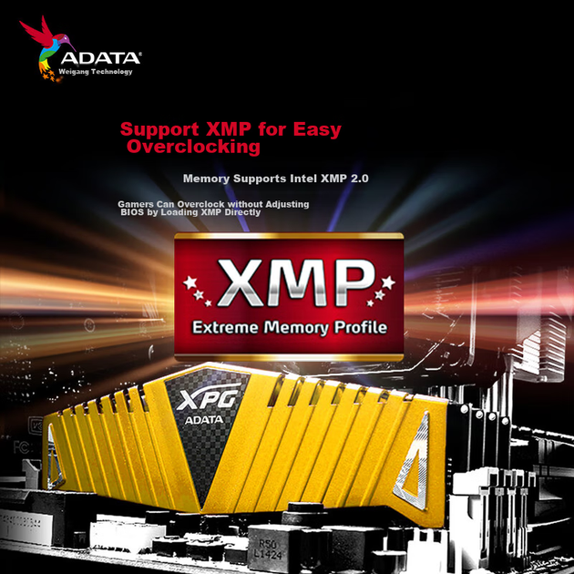 Пам'ять ADATA XPG Weilong Z1 DDR4 3200 8 ГБ Gold для настільних комп'ютерів *2 - Фото 8 Пам'ять ADATA XPG Weilong Z1 DDR4 3200 8 ГБ Gold для настільних комп'ютерів *2 - зображення 8