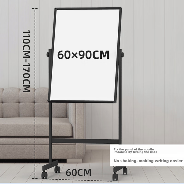 Подставка для белой доски Bibiniu 60*90 см, офисная и учебная доска для домашнего использования, детская доска для письма, двусторонняя, регулируемая по высоте и с функцией переворачивания BBNV6090 - изображение 5