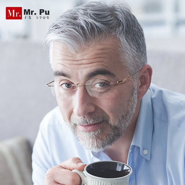 Окуляри для читання Mr.PuTian з захистом від синього світла біфокальні для пресбіопії оправа з золота, кут 300°, 65-69 років - зображення 9