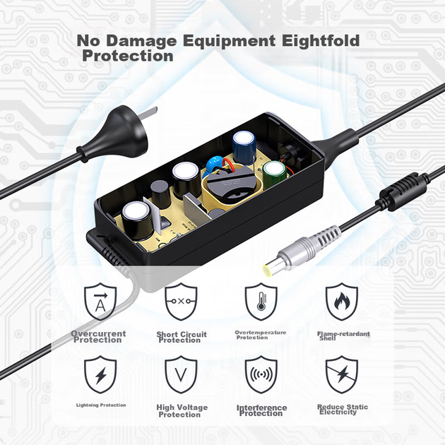Зарядний пристрій Elei для Lenovo ThinkPad E40/E420/T410/T420i/T430/T520i, 20 В 4.5 А 90 Вт - зображення 9