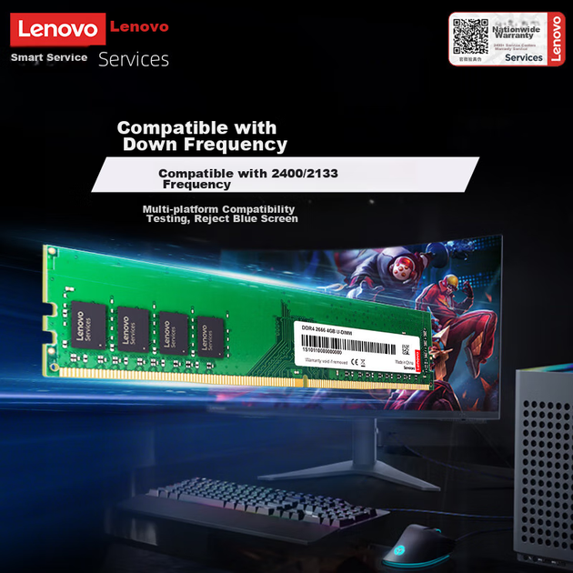Оперативная память Lenovo DDR4-2666 4096MB PC4-21300 - Фото 3 Оперативная память Lenovo DDR4-2666 4096MB PC4-21300 - изображение 3