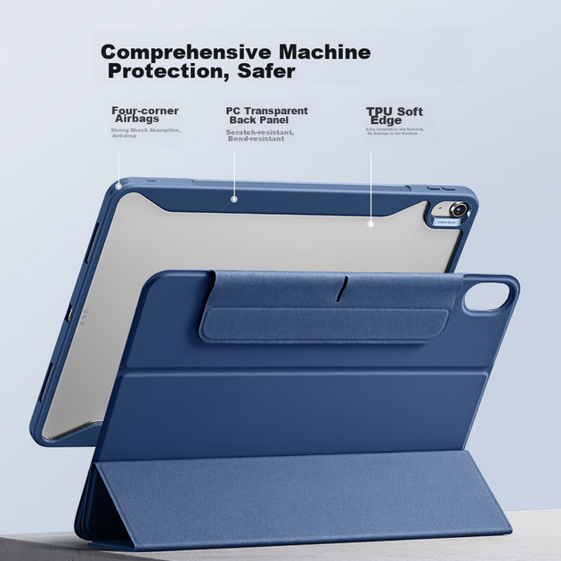 Чохол ESR для iPad Air 13 дюймів та Air 6/7/8 2025-2026, з магнітною знімною кришкою, ударостійкий, з підставкою, сірий - зображення 11