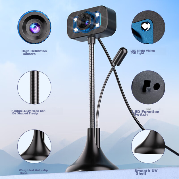 Микрофон Soaiy MR17 компьютерный с HD-камерой для видеоконференций - изображение 7