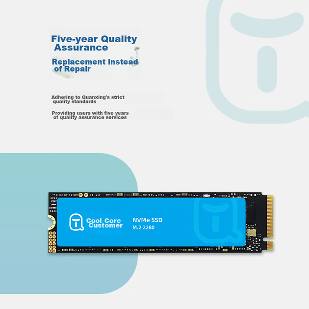 Твердотельный накопитель QUANXING Kuxinkj 1 ТБ SSD, аксессуар для хранения данных на ПК с поддержкой искусственного интеллекта, интерфейс M.2, 2280 (протокол NVME), PCIe 4.0, скорость чтения 7000 МБ/с, P402 - зображення 10