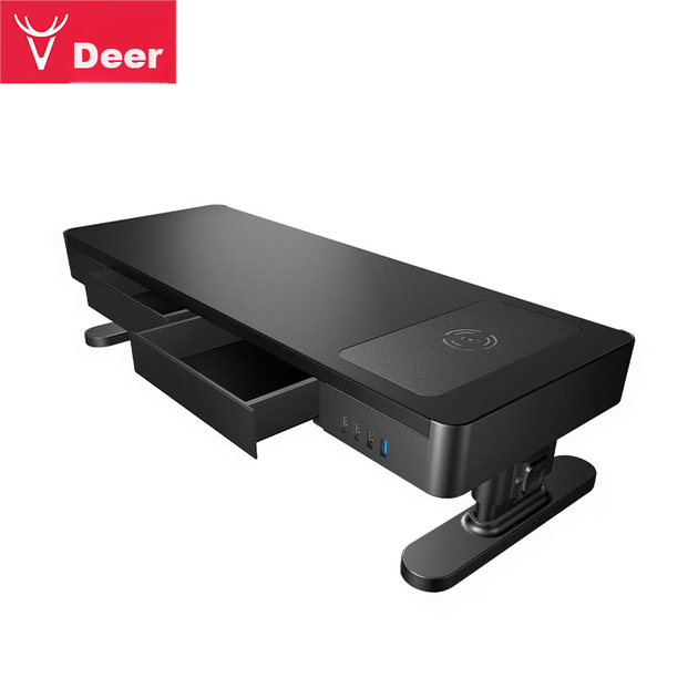 Подставка Luwei ZGL121 для монитора и ноутбука с регулировкой высоты, USB 3.0, беспроводной зарядкой и ящиком - изображение 9