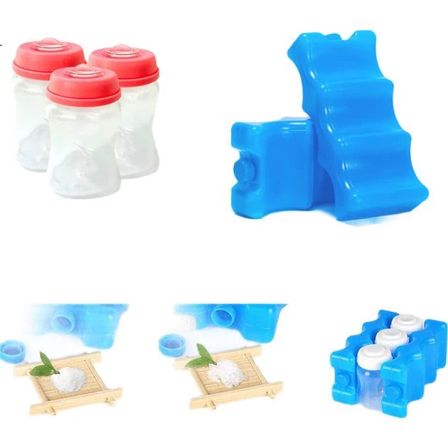 Термосумка LYUBA HY2068 для зберігання грудного молока, портативна, темно-синя з квітковим принтом - зображення 2