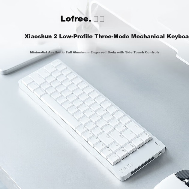 Механическая клавиатура Lofree FLOW2 низкопрофильная беспроводная Bluetooth, 68 клавиш, алюминиевый корпус, Deep Space Cloud Pulse - изображение 4