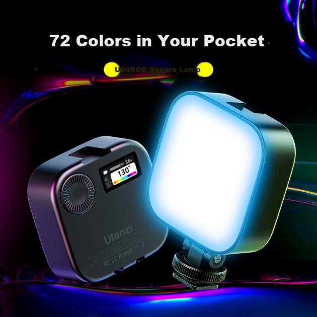 Комплект настільного заповнюючого світла Ulanzi U60 RGB (чорний), магнітне повнокольорове заповнююче світло, портативний кишеньковий світлодіодний портативний фотоліхтар з двома температурами для прямої трансляції з камери та смартфона - Фото 6 Комплект настільного заповнюючого світла Ulanzi U60 RGB (чорний), магнітне повнокольорове заповнююче світло, портативний кишеньковий світлодіодний портативний фотоліхтар з двома температурами для прямої трансляції з камери та смартфона - зображення 6