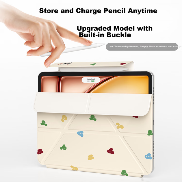 Чехол Zoyu для iPad 11 с чипом Apple A16, двусторонний, с магнитной застежкой, универсальный чехол для планшета iPad 10 с рисунком алфавита. - Фото 4 Чехол Zoyu для iPad 11 с чипом Apple A16, двусторонний, с магнитной застежкой, универсальный чехол для планшета iPad 10 с рисунком алфавита. - изображение 4
