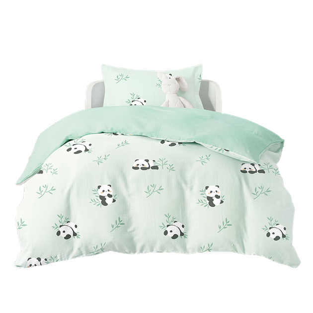 Комплект Beyond Kids для детского сада из хлопка с одеялом, 3 предмета, Панда, 60x135 см - изображение 4