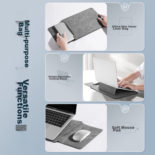 Чехол Jichuan для ноутбука 15.6 и 16 дюймов, подходит для Huawei MateBook, MacBook, Lenovo ThinkPad, Xiaomi и HP - изображение 7