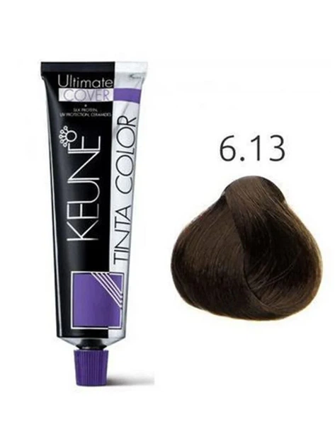 Перманентная краска для волос KEUNE TINTA COLOR 60 мл 6.13 UC Темный пепельно-золотистый блондин - Фото 1 Перманентная краска для волос KEUNE TINTA COLOR 60 мл 6.13 UC Темный пепельно-золотистый блондин - изображение 1