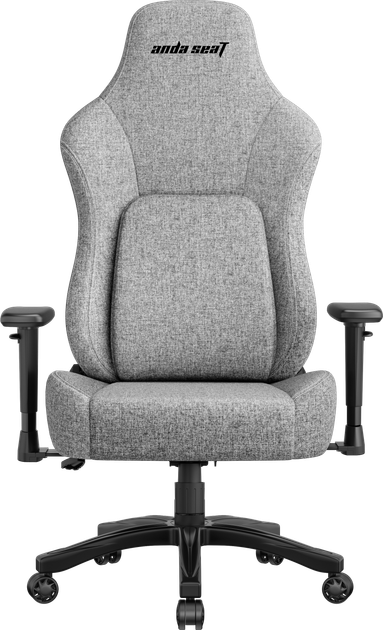 Геймерское игровое кресло Anda Seat Phantom 4 L до 90 кг Gray Fabric (AD18YSD-72-G-F-G01) нагрузка до 100 кг, лён, пена, гарантия 24 мес, рост до 185 см - изображение 3