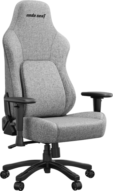 Геймерское игровое кресло Anda Seat Phantom 4 L до 90 кг Gray Fabric (AD18YSD-72-G-F-G01) нагрузка до 100 кг, лён, пена, гарантия 24 мес, рост до 185 см - изображение 4