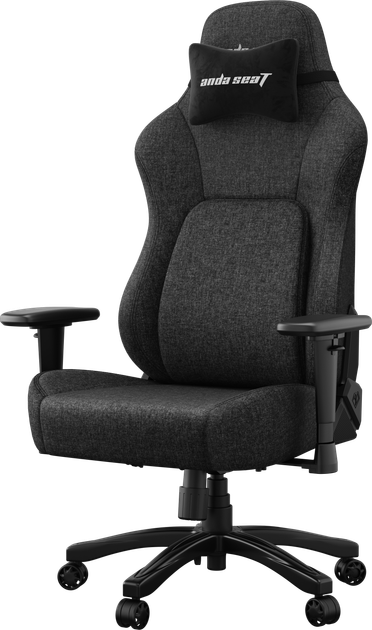 Крісло геймерське ігрове Anda Seat Phantom 4 L до 90 кг Black Fabric (AD18YSD-72-B-F-B01) - зображення 2