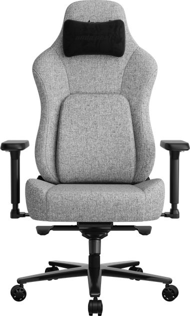 Геймерское игровое кресло Anda Seat Phantom 4 Pro L до 100 кг Gray Fabric (AD18YSDC-72-G-F-G02) нагрузка до 100 кг, лён, пена, гарантия 24 мес, наклон спинки 135 °, рост до 185 см - изображение 2