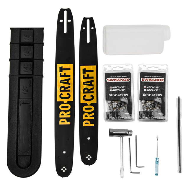 Бензопила Procraft K450 3500 Вт 52 см³ + шина 40 см и 45 см + 2 цепи - изображение 9