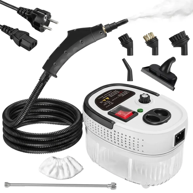 Отпариватель-пароочиститель Steam Cleaner 2500 Вт для дома Универсальный ручной парогенератор высокого давления с комплектом насадок Многофункциональный очиститель для кухни, ванной, мебели, стекла, плитки, окон, текстиля, одежды и салона автомобиля - Фото 5 Отпариватель-пароочиститель Steam Cleaner 2500 Вт для дома Универсальный ручной парогенератор высокого давления с комплектом насадок Многофункциональный очиститель для кухни, ванной, мебели, стекла, плитки, окон, текстиля, одежды и салона автомобиля - изображение 5