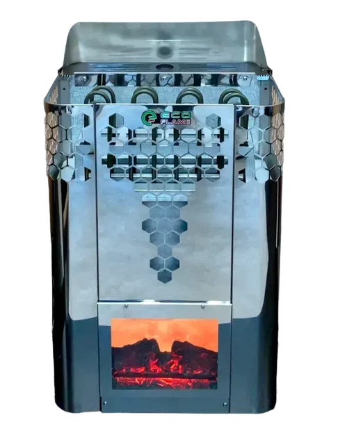 Напольная электрокаменка EcoFlame HYB60 6 кВт с пультом CON6 объем парилки 5-9 м.куб вес камней 30 кг - изображение 3