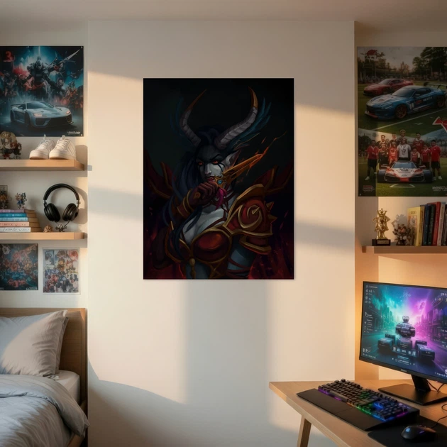 Постер Акаша, Дота 2, Dota 2, Akasha, Queen of Pain, декор комнаты геймера, A3 40×30 см (id6745) - изображение 2