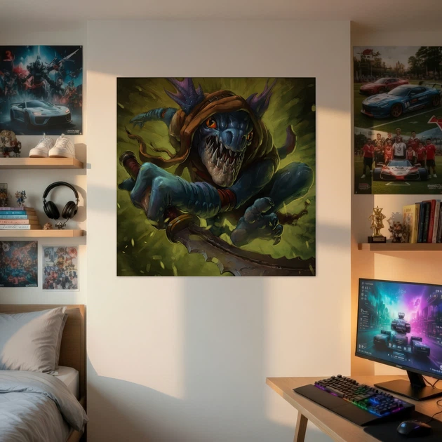 Постер Сларк, Дота 2, Dota 2, Slark the Nightcrawler, декор комнаты геймера, A3 30×30 см (id6743) - изображение 2
