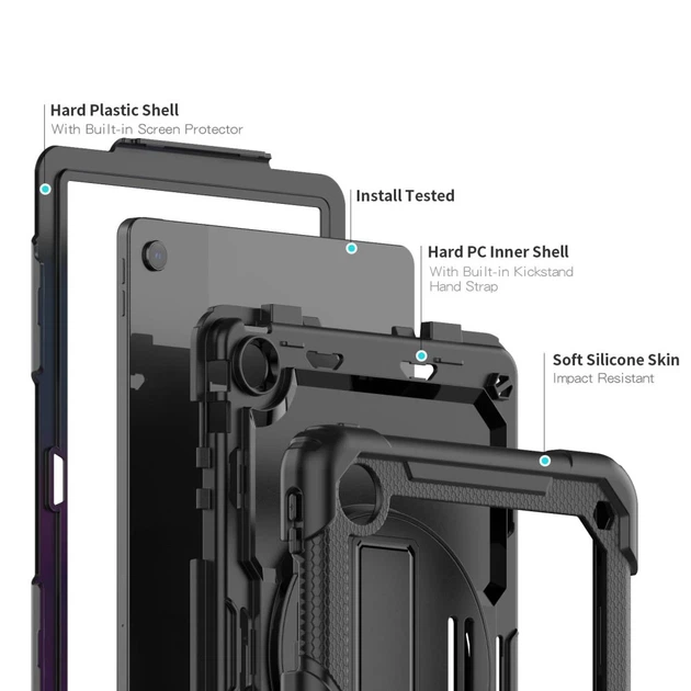 Чохол Tech-Protect Solid360 для Lenovo Tab M10 Plus 10.6 3rd Gen Black (9589046922756) - Фото 4 Чохол Tech-Protect Solid360 для Lenovo Tab M10 Plus 10.6 3rd Gen Black (9589046922756) - зображення 4