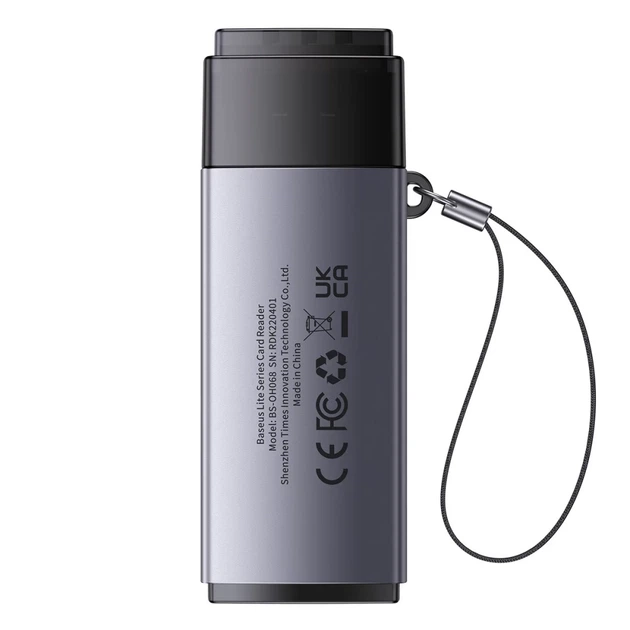 Кардридер Baseus Lite Series USB-A to SD/TF Grey (WKQX060013) - изображение 4