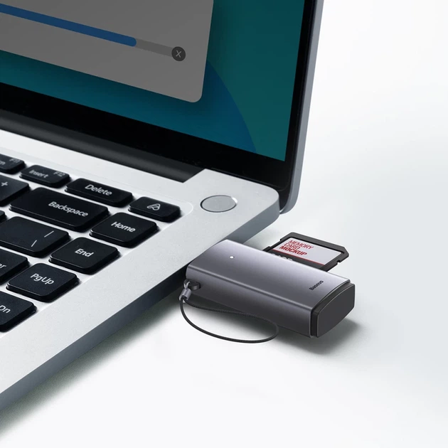 Кардридер Baseus Lite Series USB-A to SD/TF Grey (WKQX060013) - изображение 11