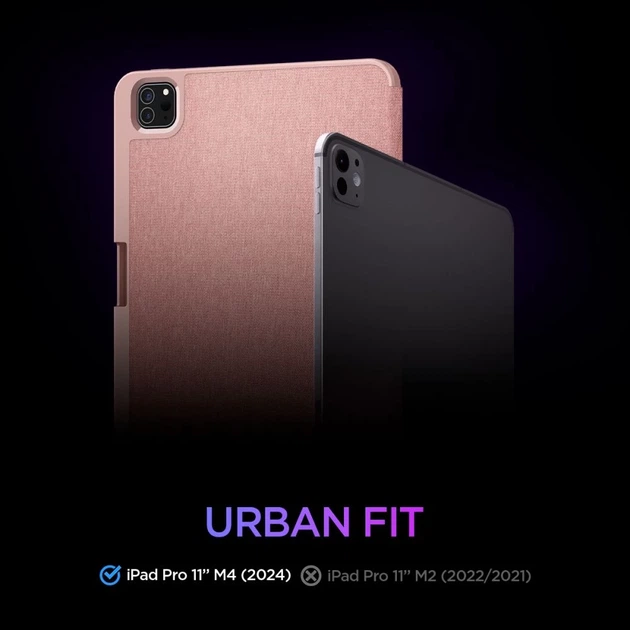 Чехол Spigen Urban Fit для iPad Pro 11 2024 5th Gen Rose Gold (ACS07021) - Фото 12 Чехол Spigen Urban Fit для iPad Pro 11 2024 5th Gen Rose Gold (ACS07021) - изображение 12