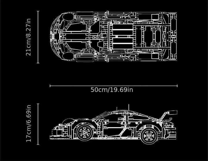 Конструктор Порше 911 с подсветкой на 1580 блоков - изображение 4
