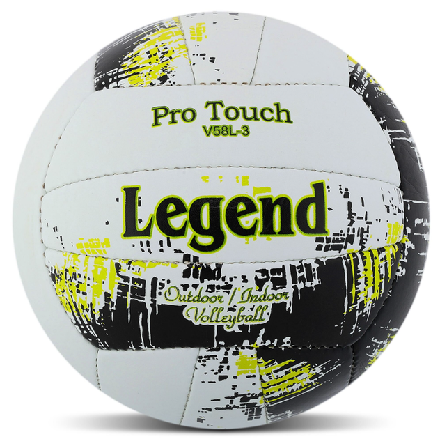 Мяч волейбольный PU LEGEND VB-4071_Белый-желтый - изображение 2