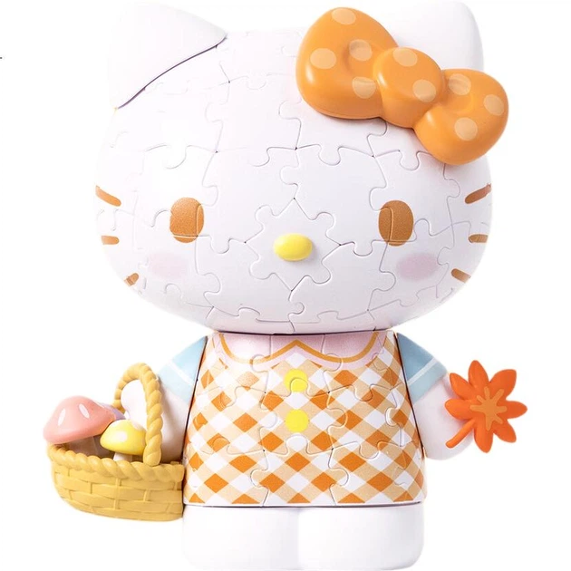 3D-JP Sanrio Hello Kitty Модная фигурка, 3D-пазл, украшение для дома, подарок на день рождения, осенний сезон - изображение 2