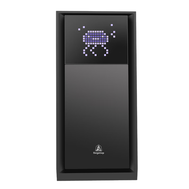 Корпус Segotep Pixel Cabin PX Black (светодиодный экран в стиле Pixel/синхронизация программного обеспечения Segotep Digital Products/верхнее расположение 360-мм системы водяного охлаждения для настольного компьютера, компактный корпус) - изображение 4